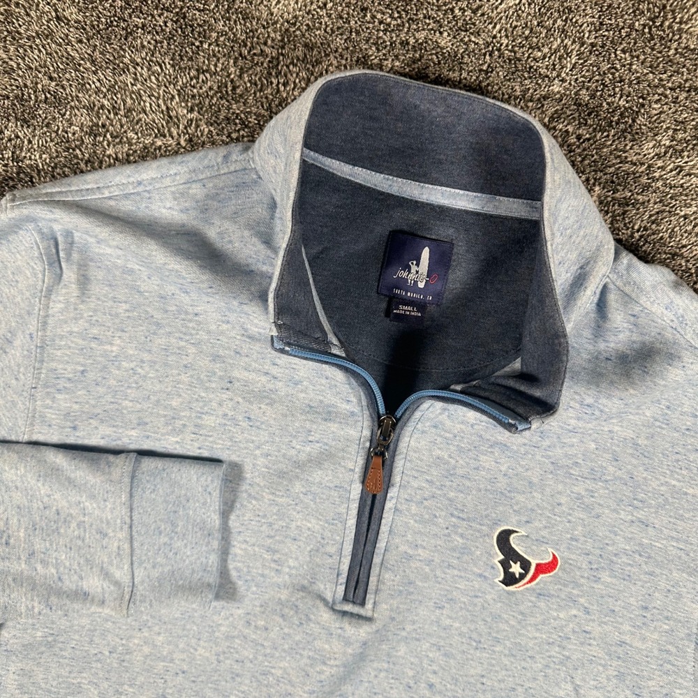 Houston Texans Johnnie-O Pullover Mens Small Amalfi Blue NFL Football Sully Logo